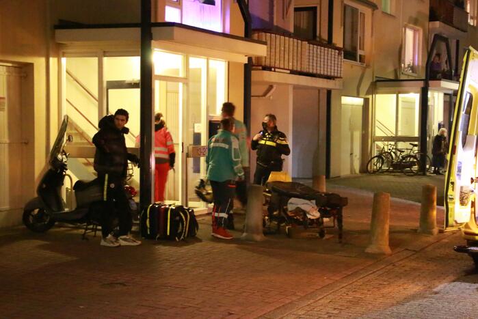 Persoon gewond na val van trap