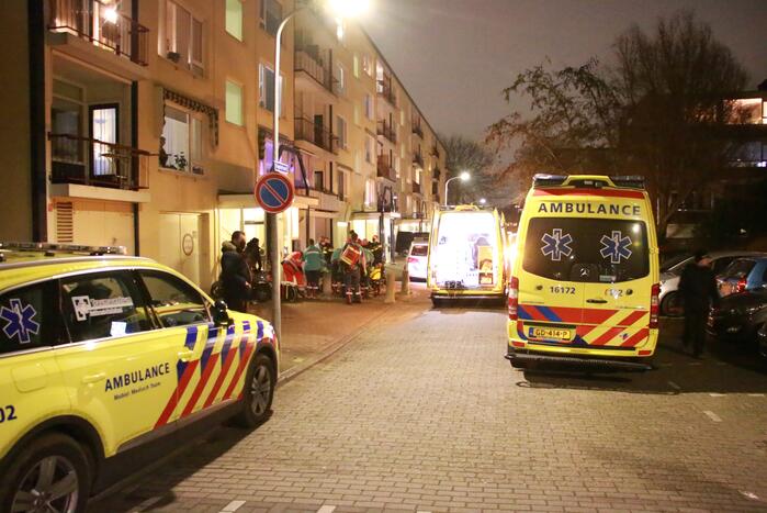 Persoon gewond na val van trap