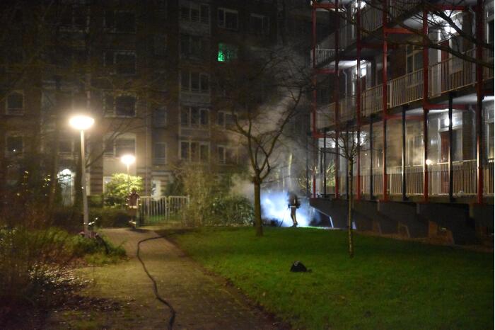 Scooter verwoest door brand
