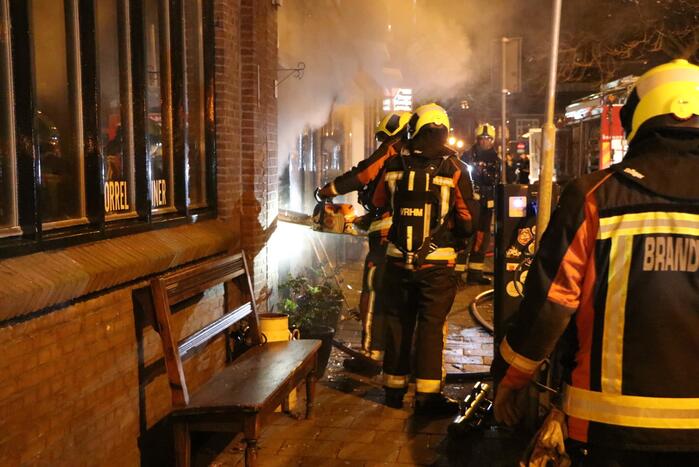Veel rook bij brand in horecapand