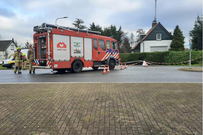 Straat afgezet door gaslek