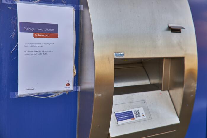 Sealbagautomaat Rabobank gesloten