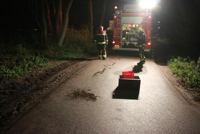 Wegdek gereinigd na brandstoflek
