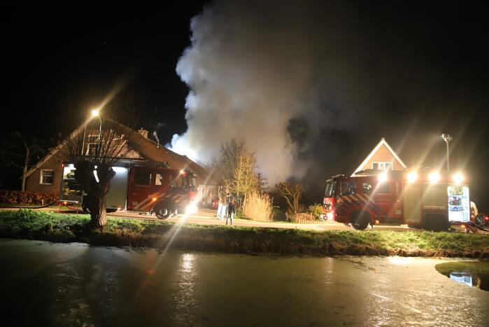 Grote brand verwoest schuur