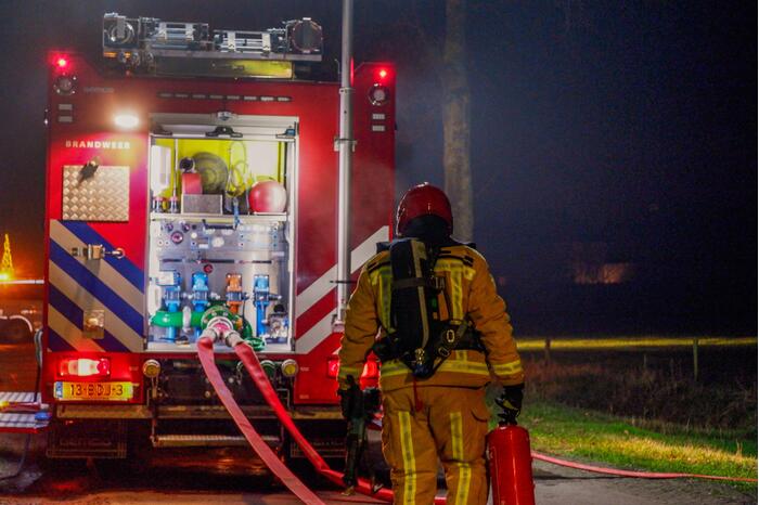Brandweer blust schoorsteenbrand