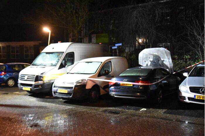 Auto verwoest door brand