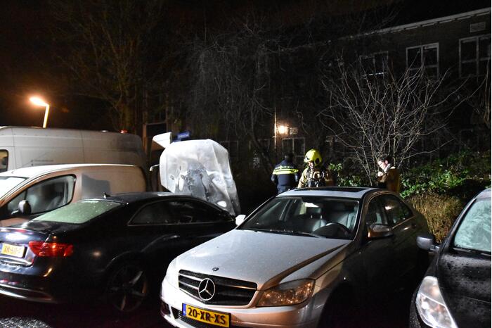 Auto verwoest door brand