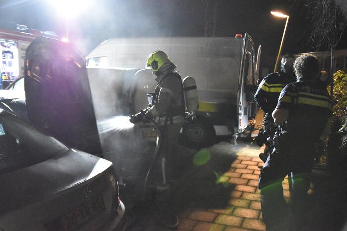 Auto verwoest door brand