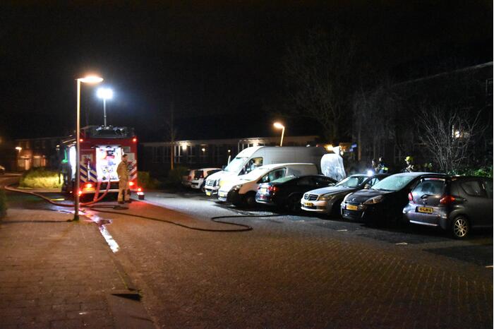 Auto verwoest door brand