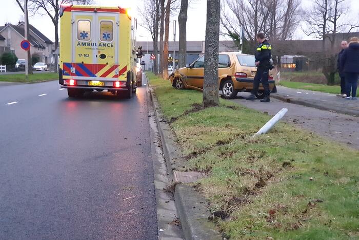 Bestuurder raakt macht over het stuur kwijt en ramt boom