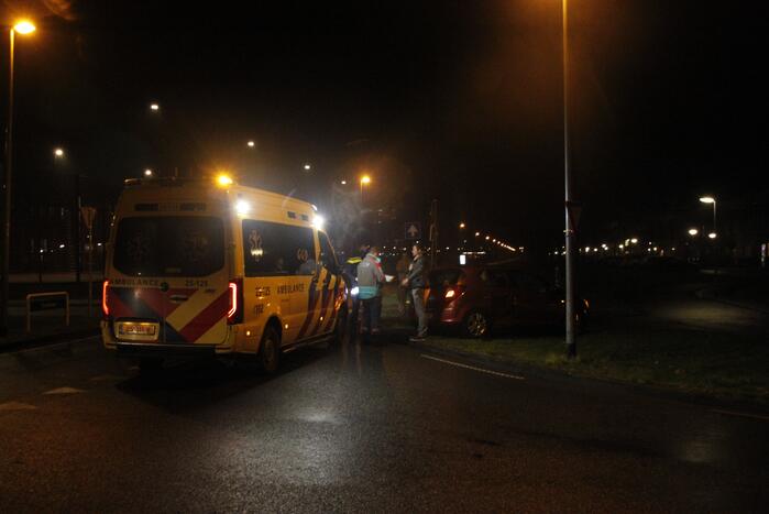 Schade na aanrijding tussen twee voertuigen