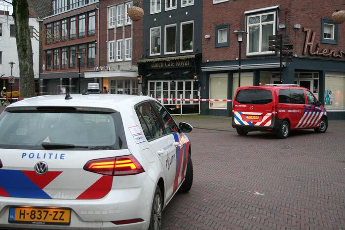 Gaslekkage in winkelstraat