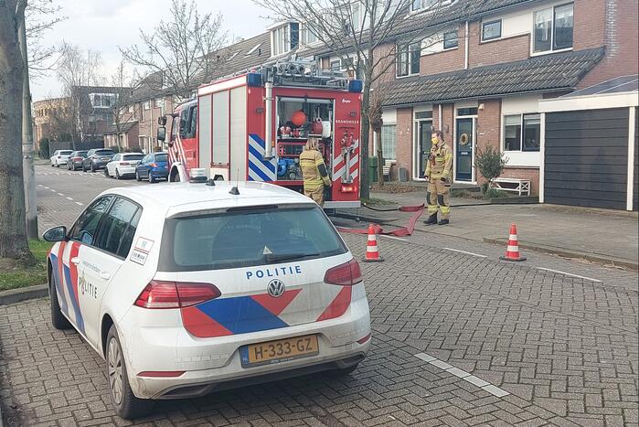 Schutting flink beschadigd door brand