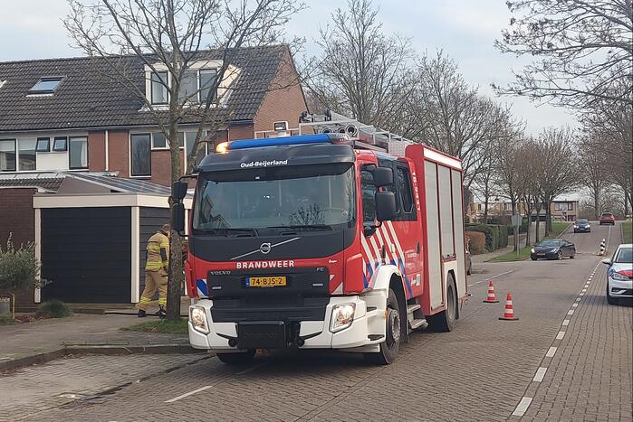 Schutting flink beschadigd door brand