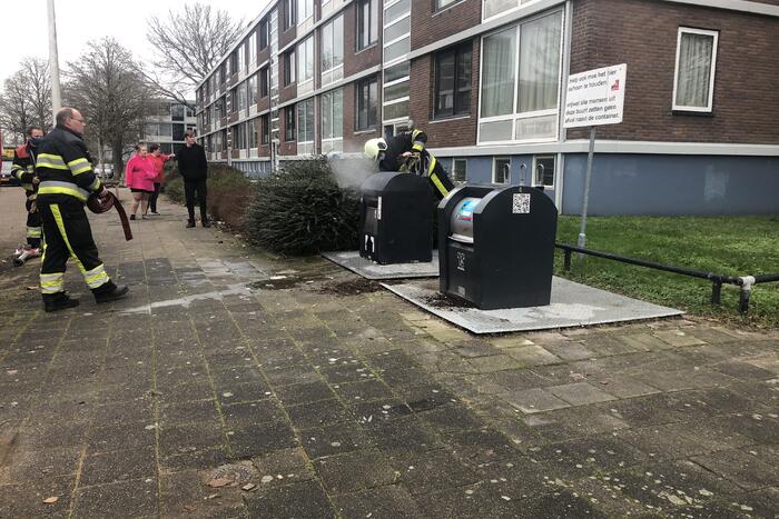 Brand in ondergrondse container