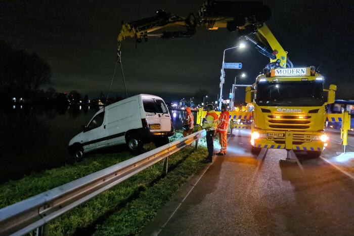 Auto te water geraakt