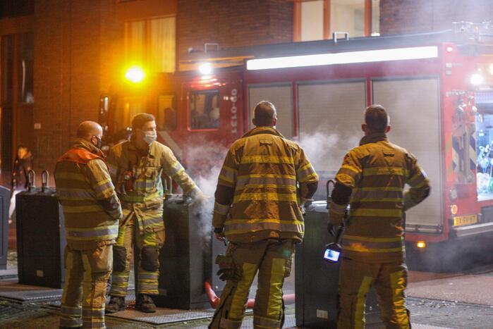Brand ontstaan in ondergrondse container