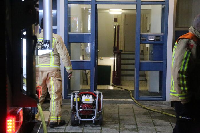 Brand in kelder van woning