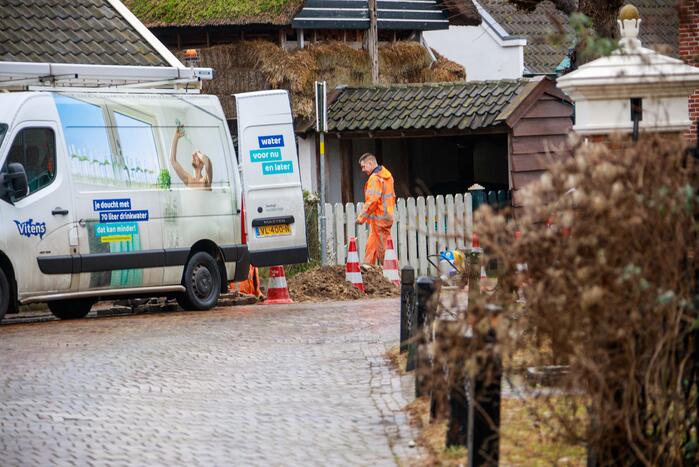 Vitens druk met waterleiding reparatie