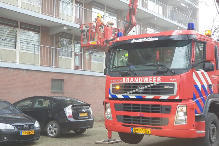 Brand in kelderboxen flatgebouw