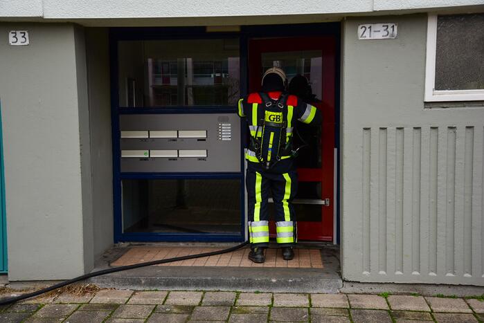 Meerdere flatwoningen ontruimd door brand