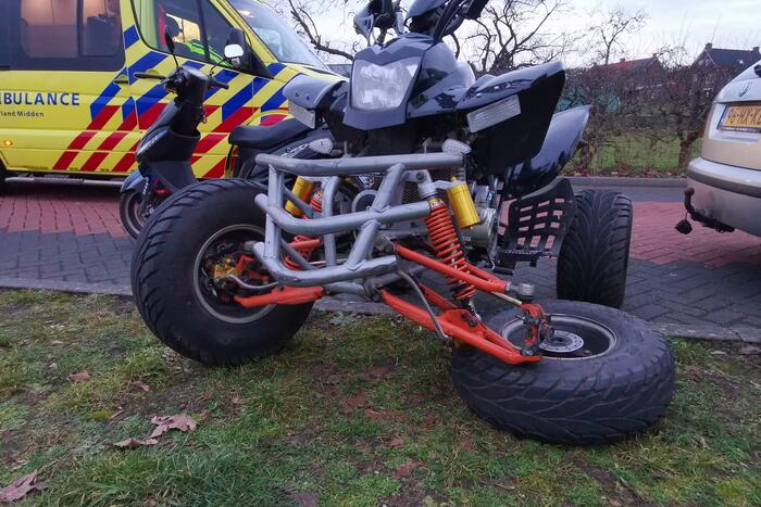 Bestuurder quad gewond na ongeval