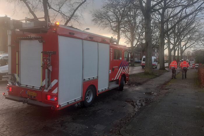 Gasleiding geraakt bij graafwerkzaamheden