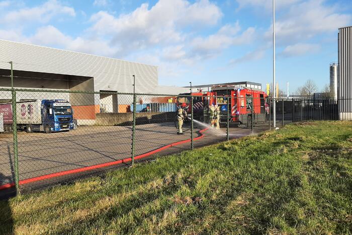Brand in afvalcontainer bij Montapacking