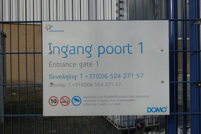 Lekkage gevaarlijke stoffen FrieslandCampina Domo