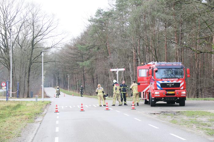 Weg afgesloten door gaslekkage