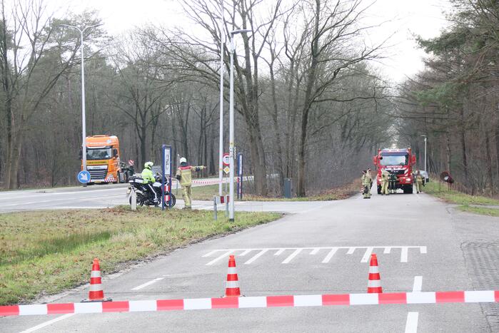 Weg afgesloten door gaslekkage