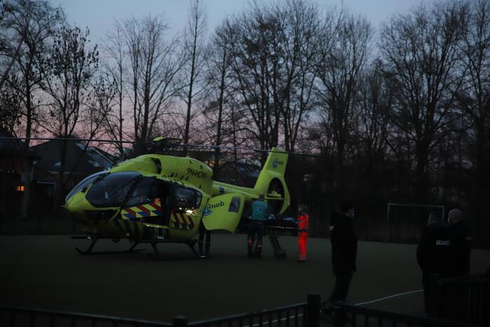 Traumahelikopter voor corona patiënt