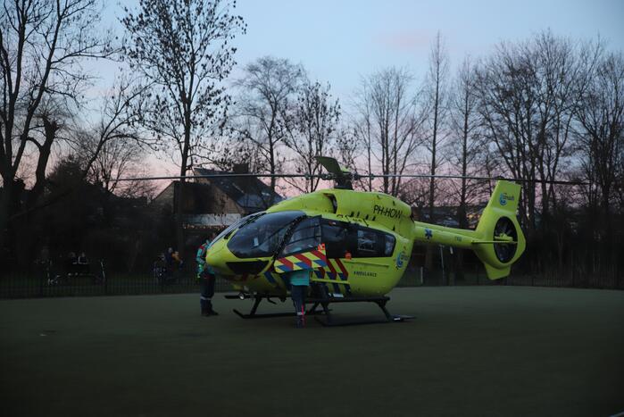 Traumahelikopter voor corona patiënt