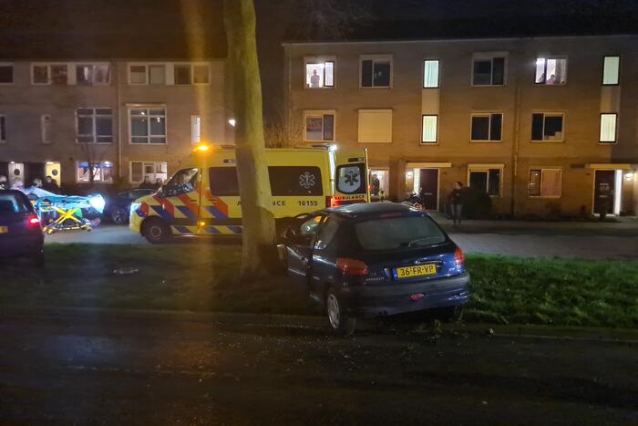 Automobilist knalt met voertuig op boom