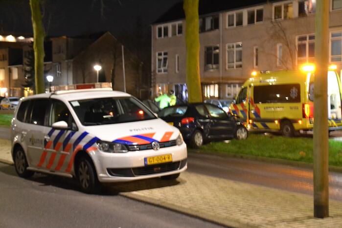 Automobilist knalt met voertuig op boom