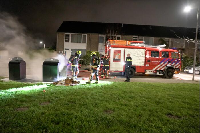 Brand in ondergrondse container