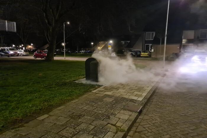 Brand in ondergrondse container