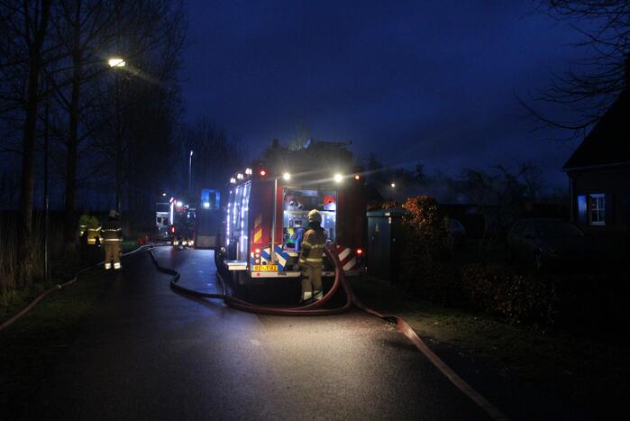 Schuur uitgebrand in tuin
