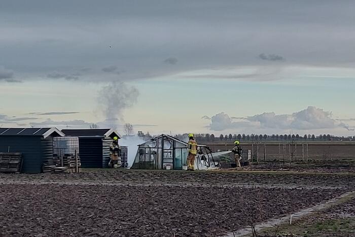 Kas verwoest door brand Moestuinvereniging