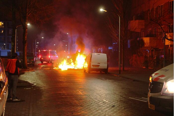 Branden gesticht bij ongeregeldheden