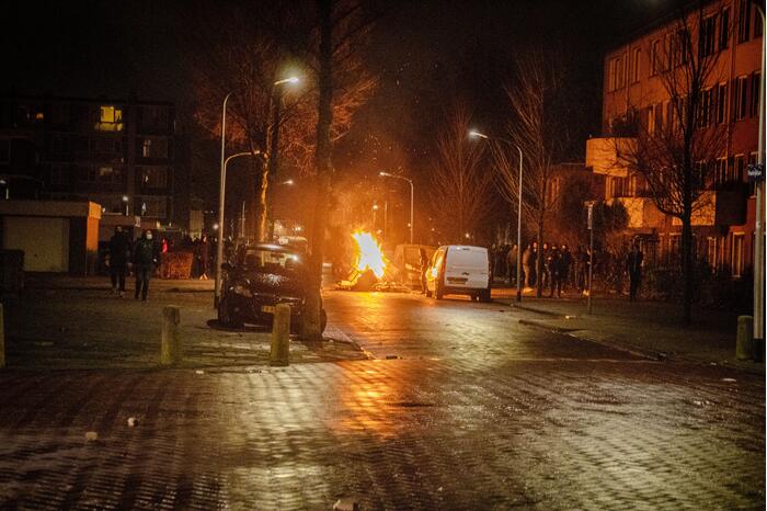 Branden gesticht bij ongeregeldheden