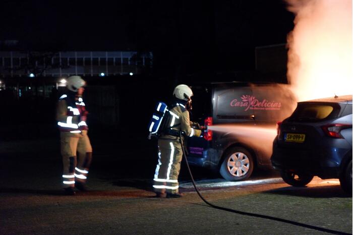 Auto verwoest door brand