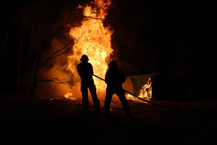 Meerdere dixies door brand verwoest