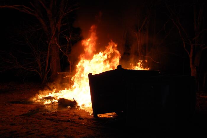 Meerdere dixies door brand verwoest