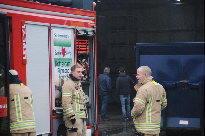 Brand in stroomkast van recycling bedrijf