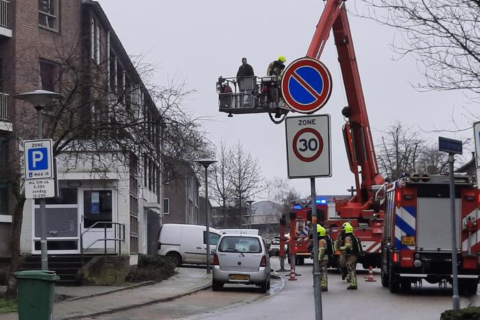 Grote brand in portiekflat