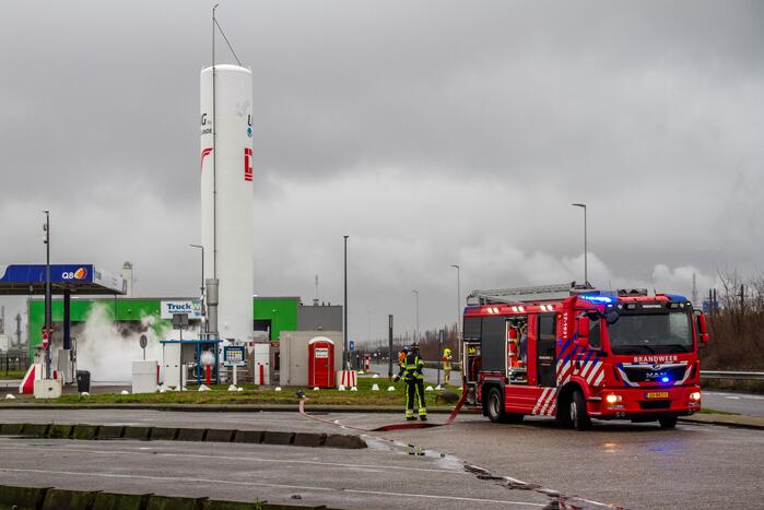 Grote LNG-lekkage bij Q8-tankstation