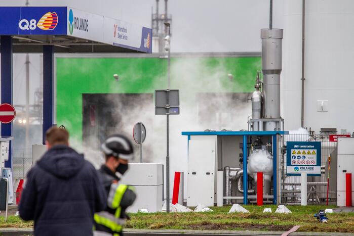 Grote LNG-lekkage bij Q8-tankstation