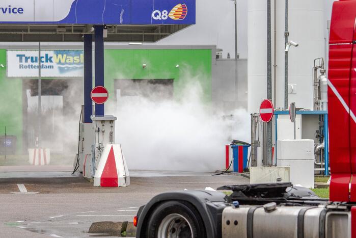 Grote LNG-lekkage bij Q8-tankstation