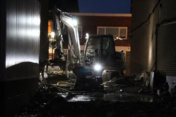 Waterleiding geraakt tijdens sloopwerkzaamheden